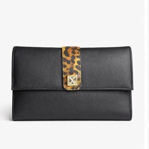 Kate Landry Wallet ClutchBundle NWT BlackLeopard Wristlet Pouch Passport Holder